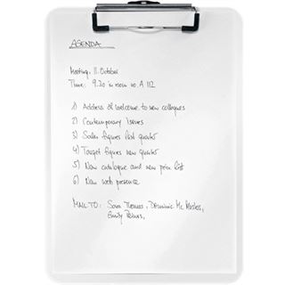 LEITZ Klemmbrett WOW 3971 DIN A4 wei&szlig; Kunststoff