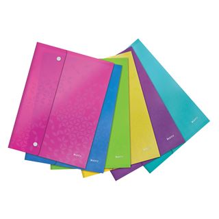 LEITZ 6 Dokumententaschen DIN A4 farbsortiert genarbt 0,20 mm