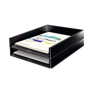 LEITZ Briefablage Duo Colour schwarz/grau