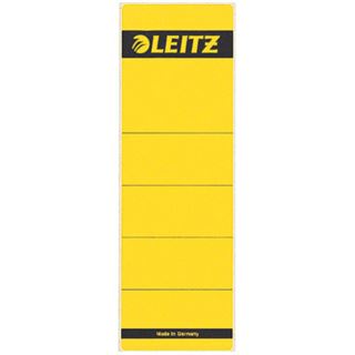 LEITZ 10 Ordneretiketten 1642 gelb f&uuml;r 8,0 cm R&uuml;ckenbreite