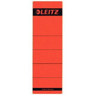 LEITZ 10 Ordneretiketten 1642 rot f&uuml;r 8,0 cm R&uuml;ckenbreite