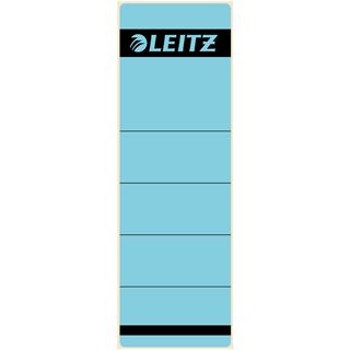 LEITZ 10 Ordneretiketten 1642 blau f&uuml;r 8,0 cm R&uuml;ckenbreite