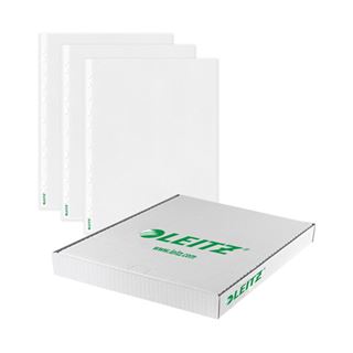 LEITZ 100 Prospekth&uuml;llen 4797 DIN A4 transparent genarbt 0,085 mm