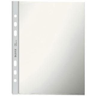LEITZ 100 Prospekth&uuml;llen 4795 DIN A5 transparent genarbt 0,08 mm