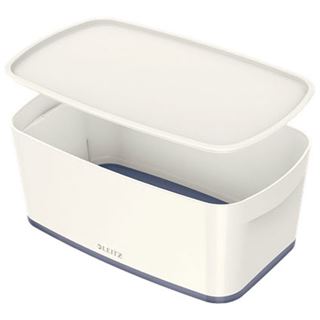 LEITZ MyBox Aufbewahrungsbox 5,0 l perlwei&szlig;/grau 31,8 x 19,1 x