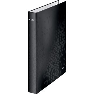 LEITZ WOW Ringbuch 2-Ringe schwarz 4,0 cm DIN A4