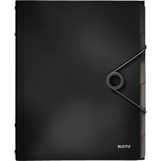 LEITZ Ordnungsmappe Solid 4569 6 F&auml;cher schwarz