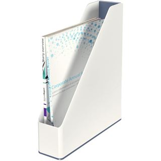 LEITZ Stehsammler WOW Duo Colour 53621001 perlwei&szlig;/grau