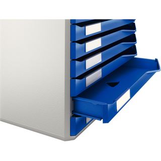 LEITZ Schubladenbox Formular-Set blau 52810035, DIN A4 mit 10