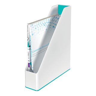 LEITZ Stehsammler WOW Duo Colour 53621051 perlwei&szlig;/eisblau