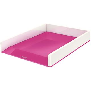 LEITZ Briefablage WOW Duo Colour perlwei&szlig;/pink