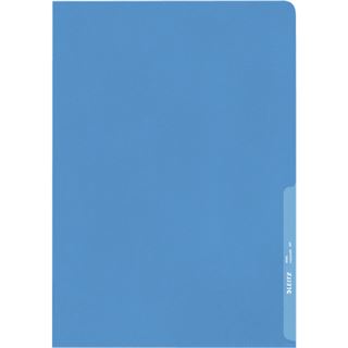 LEITZ 100 Sichth&uuml;llen 4000 DIN A4 blau genarbt 0,13 mm