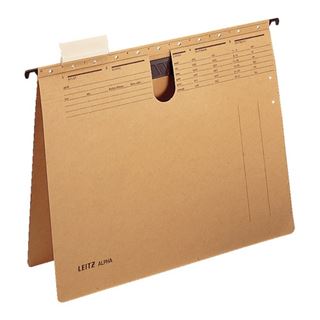 LEITZ 25 H&auml;ngehefter ALPHA&reg; 1989 Karton naturbraun 2 x
