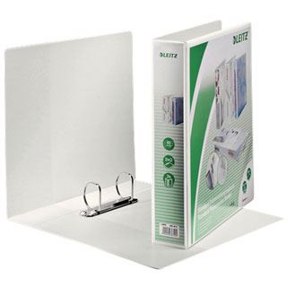 LEITZ 4 Pr&auml;sentationsringb&uuml;cher 2-Ringe wei&szlig; 6,3 cm