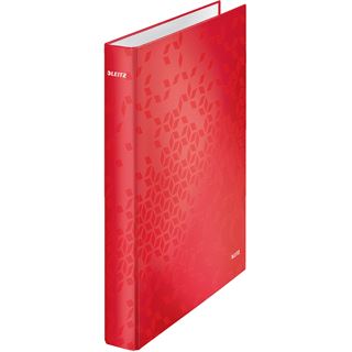 LEITZ WOW Ringbuch 2-Ringe rot 4,0 cm DIN A4