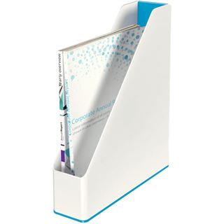 LEITZ Stehsammler WOW Duo Colour 53621036 perlwei&szlig;/blau