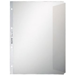 LEITZ 50 Prospekth&uuml;llen 4764 DIN A4 transparent genarbt 0,12 mm