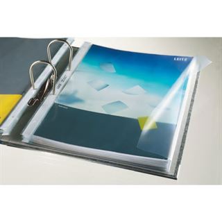 LEITZ 50 Prospekth&uuml;llen 4764 DIN A4 transparent genarbt 0,12 mm
