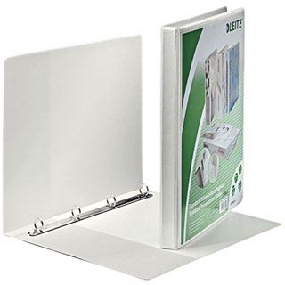 LEITZ 6 Pr&auml;sentationsringb&uuml;cher 4-Ringe wei&szlig; 2,9 cm