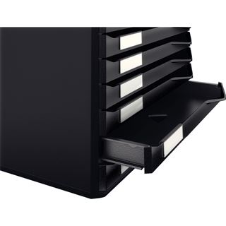 LEITZ Schubladenbox Formular-Set schwarz 52940095, DIN A4 mit 10