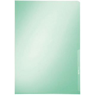 LEITZ 100 Sichth&uuml;llen Premium 4100 DIN A4 gr&uuml;n glatt 0,15 mm