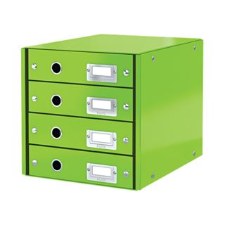 LEITZ Schubladenbox Click & Store gr&uuml;n 60490054, DIN A4 mit