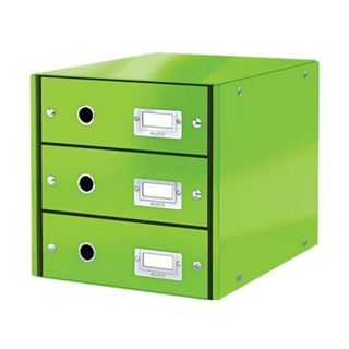 LEITZ Schubladenbox Click & Store gr&uuml;n 60480054, DIN A4 mit