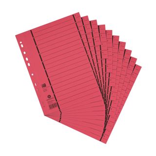OXFORD Trennbl&auml;tter 1-10 rot, 100 St.