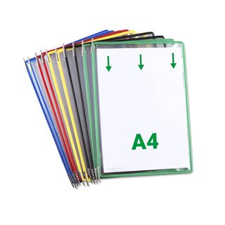 tarifold 10 Sichttafeln DIN A4 farbsortiert, &Ouml;ffnung oben