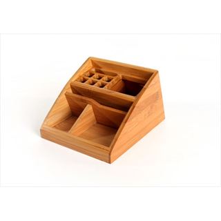 WEDO Schreibtisch-Organizer Bambus braun Bambus 4 F&auml;cher 12,3 x