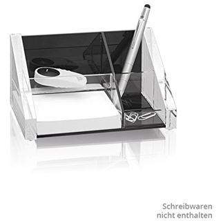 WEDO Schreibtisch-Organizer Acryl Exklusiv glasklar/schwarz Acryl 4