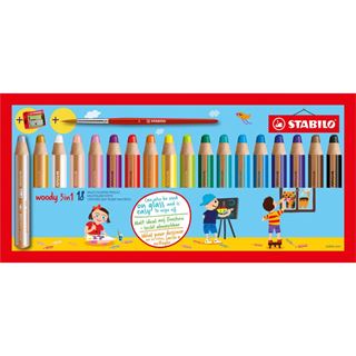 STABILO woody 3 in Malset farbsortiert, 18 St.