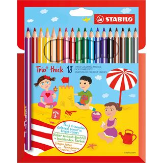 STABILO Trio thick Buntstifte farbsortiert, 18 St.