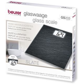 beurer Personenwaage GS 203 Slate schwarz f&uuml;r max. 150,0 kg