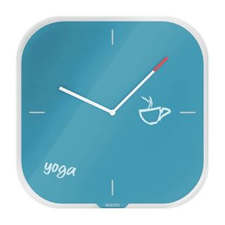 LEITZ Wanduhr Cosy blau Sicherheitsglas 30,0 x 30,0 cm