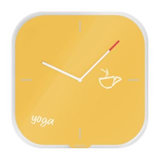 LEITZ Wanduhr Cosy gelb Sicherheitsglas 30,0 x 30,0 cm