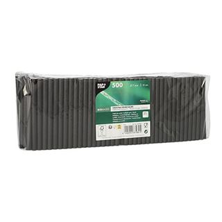 PAPSTAR 500 Cocktail-Strohhalme pure schwarz (/87982)
