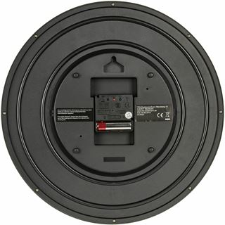 TFA&reg; Funkwanduhr wei&szlig; silber Kunststoff, &Oslash; 33,0 cm