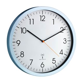 TFA&reg; Funkwanduhr 60.3517.55 wei&szlig; silber Aluminium, &Oslash;