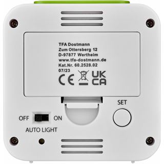 TFA&reg; digitaler Funkwecker BINGO wei&szlig; Kunststoff