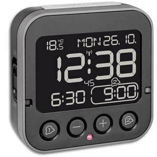TFA digitaler Funkwecker BINGO 2.0 schwarz Kunststoff 60.2552.01