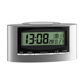 TFA&reg; digitaler Funkwecker 98.1071 silber Kunststoff