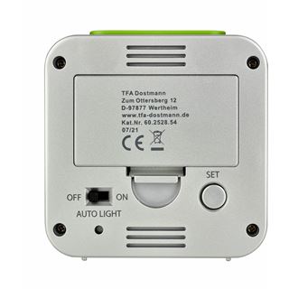 TFA&reg; digitaler Funkwecker 60.2528.54 BINGO silber Kunststoff