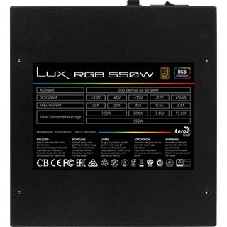 Aerocool Netzteil Lux RGB 550M 550 W Schwarz