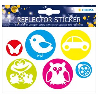 HERMA 6 reflektierende Aufkleber Kreise mit Bild