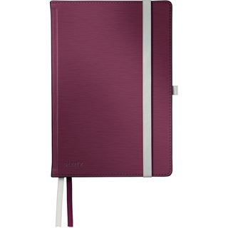 LEITZ Notizbuch DIN A5 kariert, granat rot Hardcover 160 Seiten