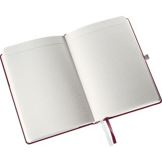 LEITZ Notizbuch DIN A5 kariert, granat rot Hardcover 160 Seiten