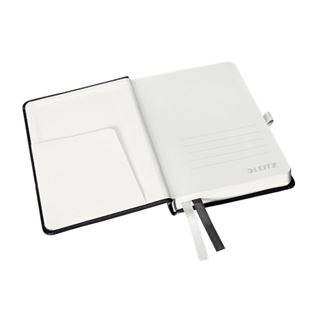 LEITZ Notizbuch DIN A6 kariert, satin schwarz Hardcover 160 Seiten