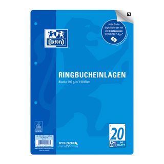 OXFORD Ringbucheinlage A4 blanko, 50 Bl&auml;tter