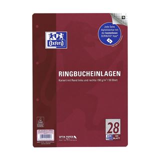 OXFORD Ringbucheinlage A4 kariert, 50 Bl&auml;tter